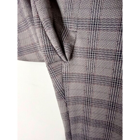 Soho Plaid Stretch Ankle Pants Pull On Pencil Dark Academia Fall Career Medium - Picture 5 of 13